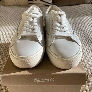 Madewell Sidewalk Low Top Sneakers White Size 8,5